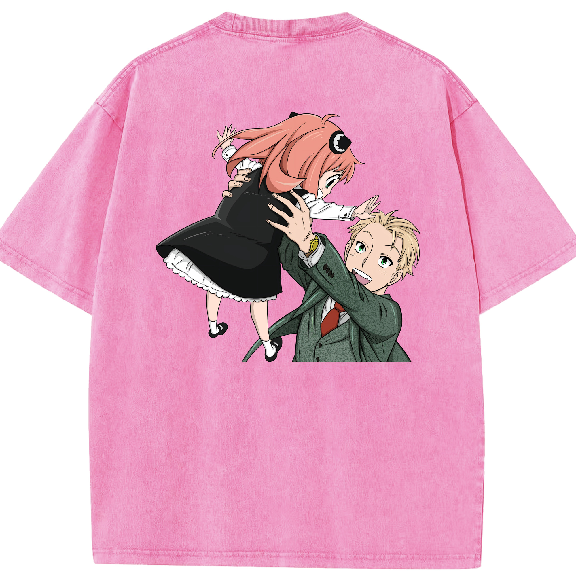（画像用） SPY×FAMILY间谍家家酒 綿100% ヴィンテージ風 半袖Tシャツ（背面プリント）